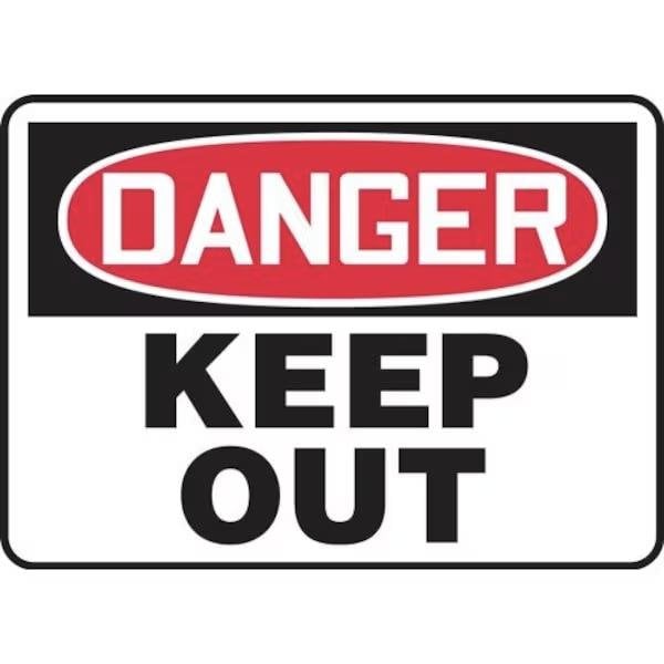 Accuform OSHA DANGER SAFETY SIGN KEEP OUT 7 in FRMADM145VP - main